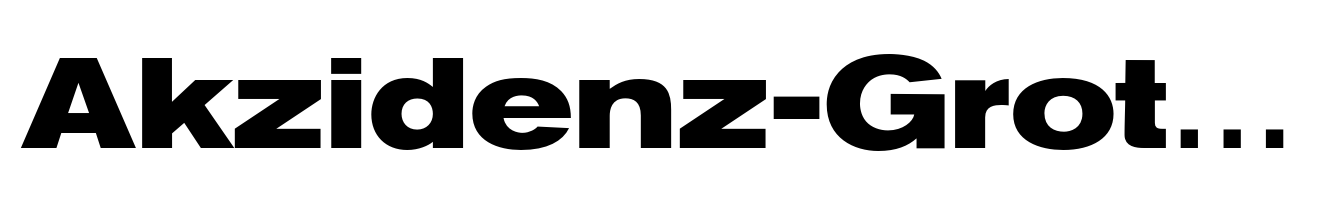 Akzidenz-Grotesk W1G Extended Bold